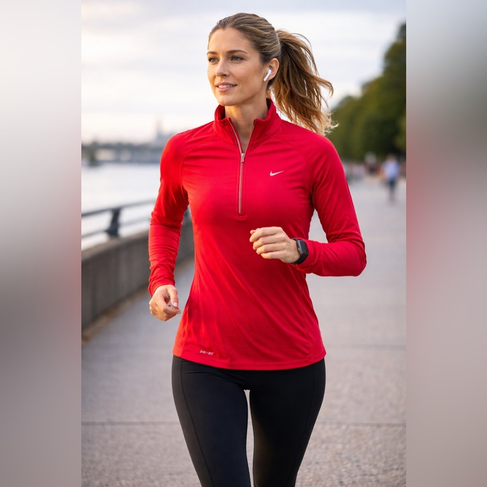 Nike Element Dri-Fit 1/2 Zip Running Pullover Women’s M Reflective